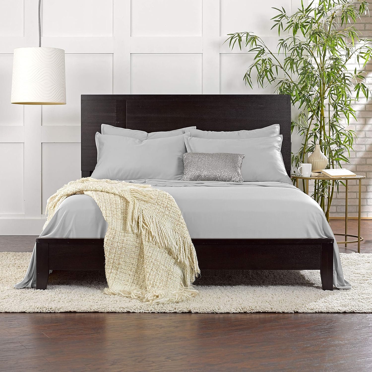 Pure Bamboo King Sheets, Genuine 100% Organic Viscose Derived from Bamboo Bed Sheet Set
