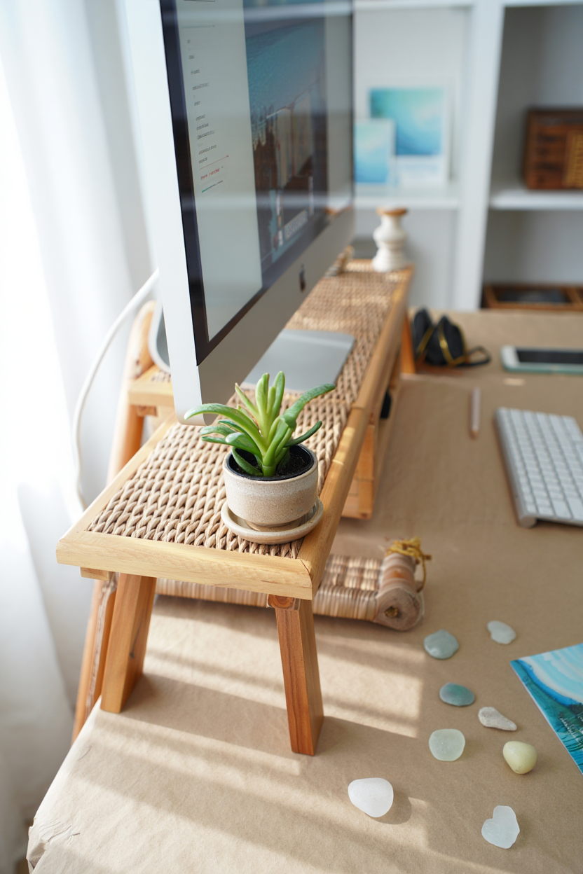 Elevate Your Desk Setup: Coastal Monitor Stands That Bring Beachy Calm to Your Office