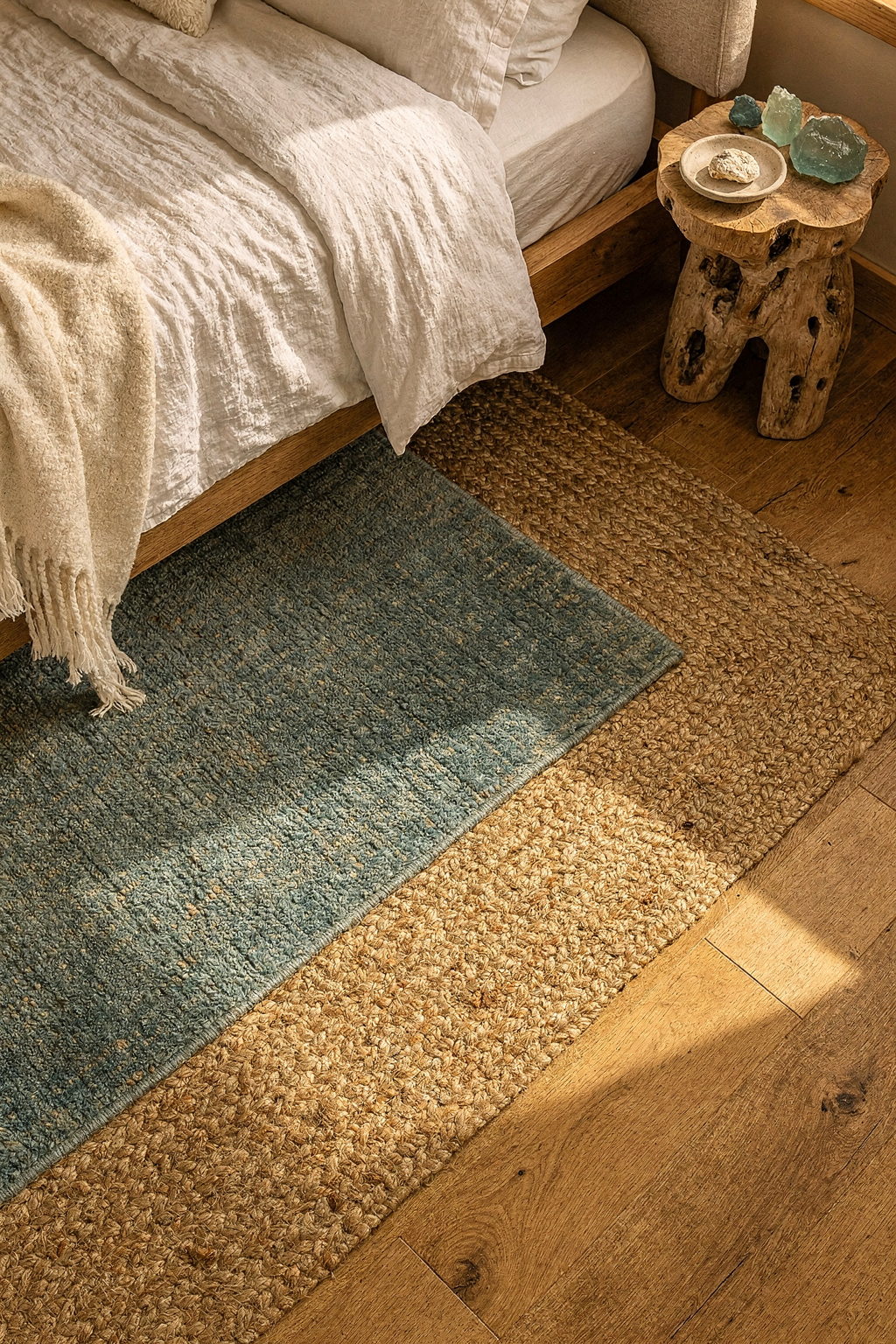 Layer Coastal Rugs Like a Designer: Create a Serene Bedroom Under $35