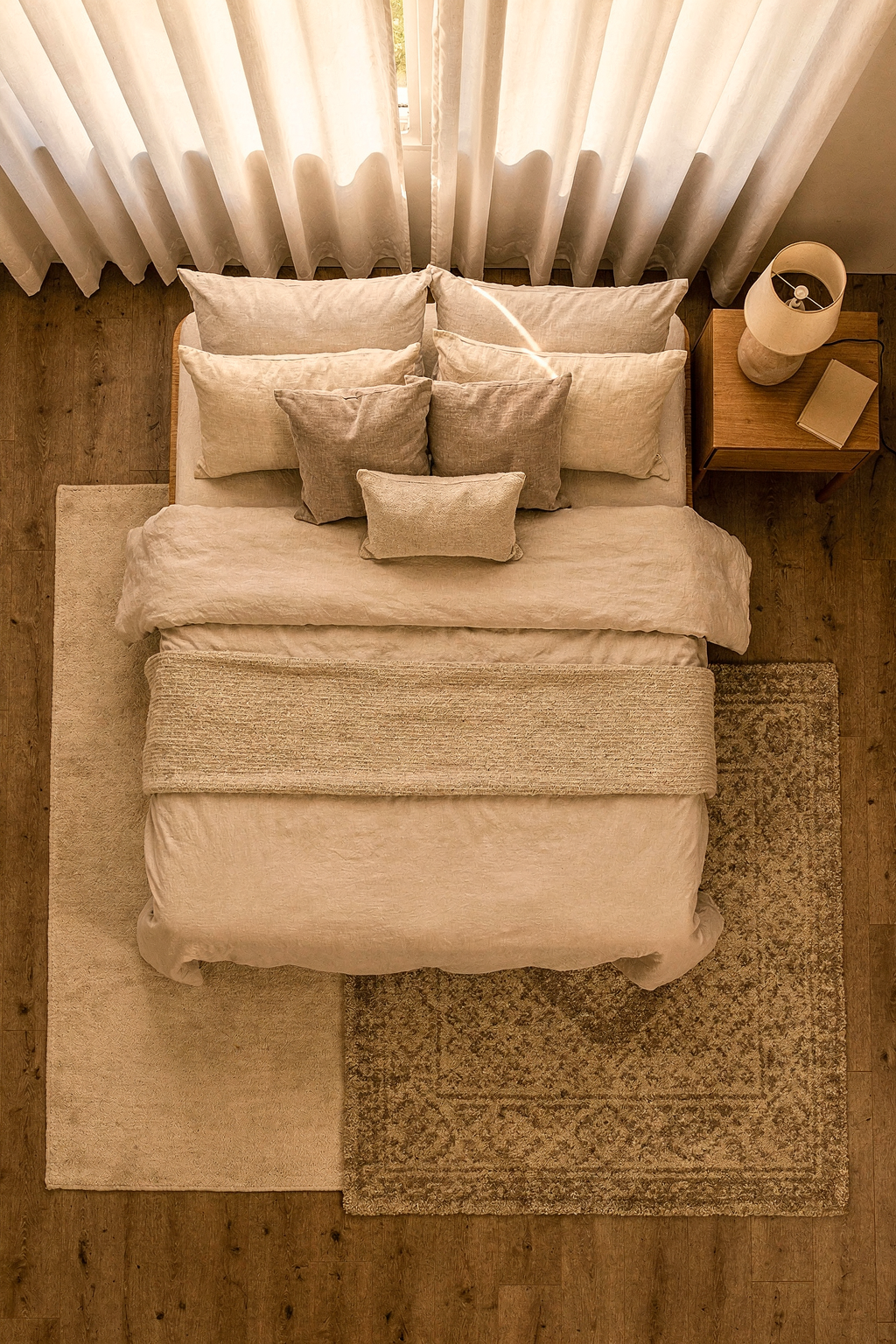 Stunning Layered Rugs Transform Your Bedroom Into a Cozy Sanctuary